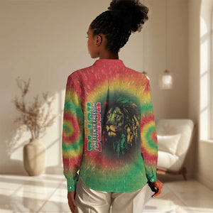 Juneteenth Freedom Day Women Casual Shirt Reggae Tie Dye Style LT05