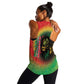 Juneteenth Freedom Day Women Racerback Tank Reggae Tie Dye Style