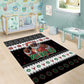 South Africa Christmas Area Rug Hip Hop Santa Claus
