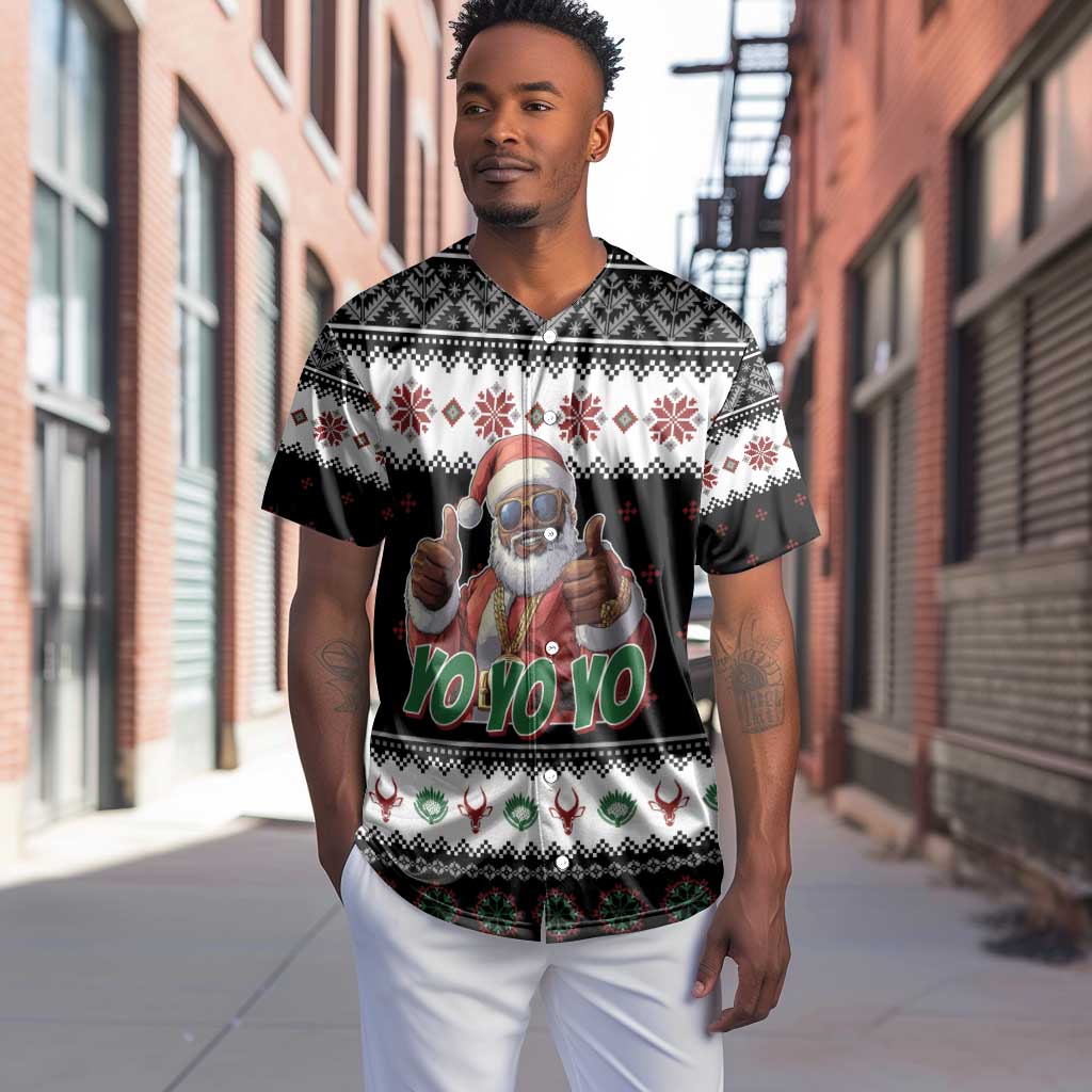 South Africa Christmas Baseball Jersey Hip Hop Santa Claus