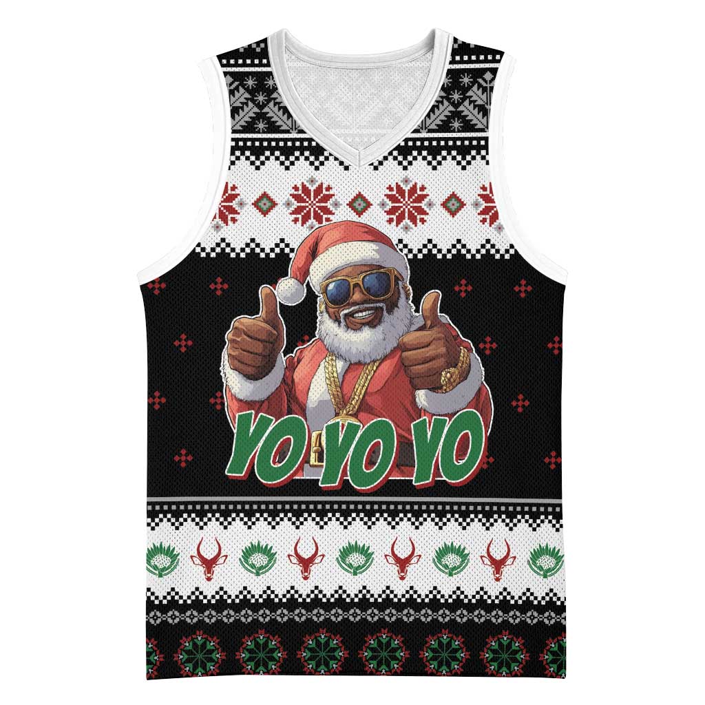 South Africa Christmas Basketball Jersey Hip Hop Santa Claus - African Pride