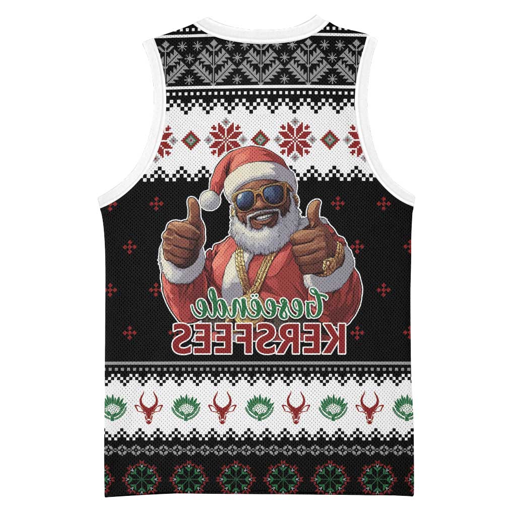 South Africa Christmas Basketball Jersey Hip Hop Santa Claus - African Pride