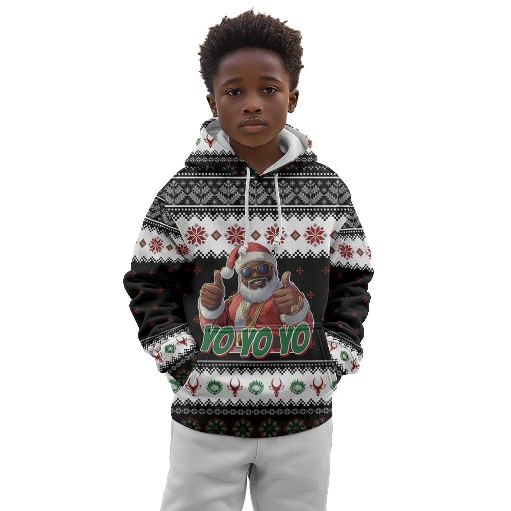 South Africa Christmas Kid Hoodie Hip Hop Santa Claus