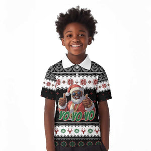 South Africa Christmas Kid Polo Shirt Hip Hop Santa Claus