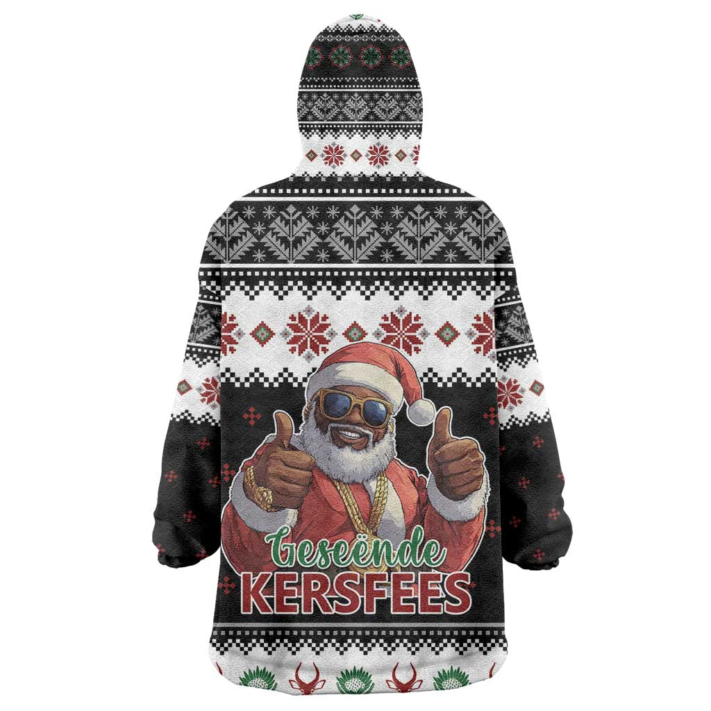 South Africa Christmas Kid Wearable Blanket Hoodie Hip Hop Santa Claus
