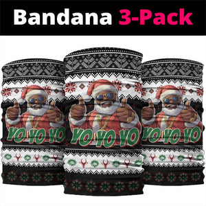 South Africa Christmas Neck Gaiter Hip Hop Santa Claus LT05
