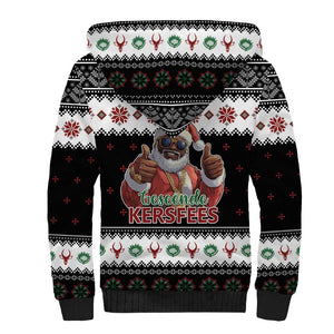 South Africa Christmas Sherpa Hoodie Hip Hop Santa Claus