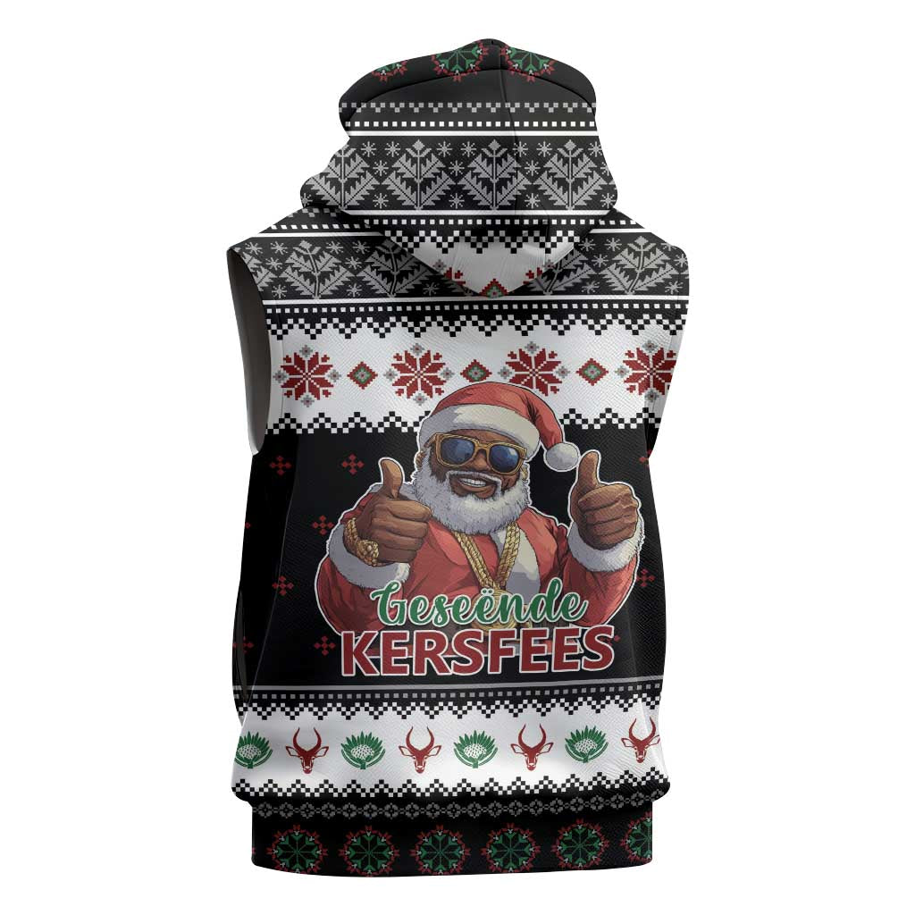 South Africa Christmas Sleeveless Hoodie Hip Hop Santa Claus - African Pride