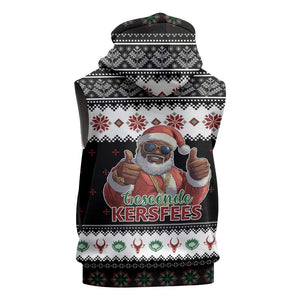 South Africa Christmas Sleeveless Hoodie Hip Hop Santa Claus - African Pride