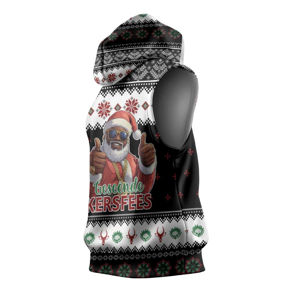 South Africa Christmas Sleeveless Hoodie Hip Hop Santa Claus - African Pride
