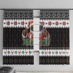 South Africa Christmas Window Curtain Hip Hop Santa Claus