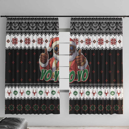 South Africa Christmas Window Curtain Hip Hop Santa Claus