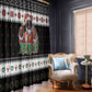 South Africa Christmas Window Curtain Hip Hop Santa Claus