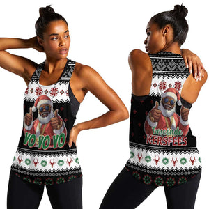 South Africa Christmas Women Racerback Tank Hip Hop Santa Claus