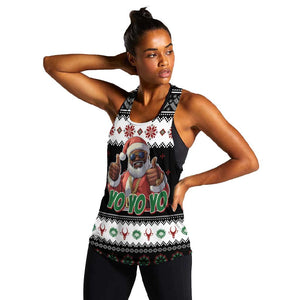 South Africa Christmas Women Racerback Tank Hip Hop Santa Claus