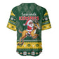 South Africa Christmas Baseball Jersey Funny Santa Riding Springbok LT05