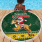 South Africa Christmas Beach Blanket Funny Santa Riding Springbok