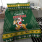 South Africa Christmas Bedding Set Funny Santa Riding Springbok