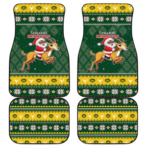 South Africa Christmas Car Mats Funny Santa Riding Springbok