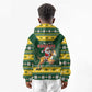 South Africa Christmas Kid Hoodie Funny Santa Riding Springbok LT05