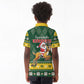 South Africa Christmas Kid Polo Shirt Funny Santa Riding Springbok LT05