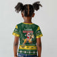 South Africa Christmas Kid T shirt Funny Santa Riding Springbok LT05