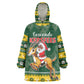 South Africa Christmas Kid Wearable Blanket Hoodie Funny Santa Riding Springbok LT05