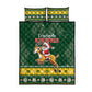 South Africa Christmas Quilt Bed Set Funny Santa Riding Springbok