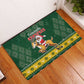 South Africa Christmas Rubber Doormat Funny Santa Riding Springbok