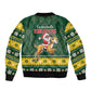 South Africa Christmas Sleeve Zip Bomber Jacket Funny Santa Riding Springbok LT05
