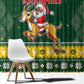 South Africa Christmas Window Curtain Funny Santa Riding Springbok