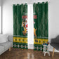 South Africa Christmas Window Curtain Funny Santa Riding Springbok