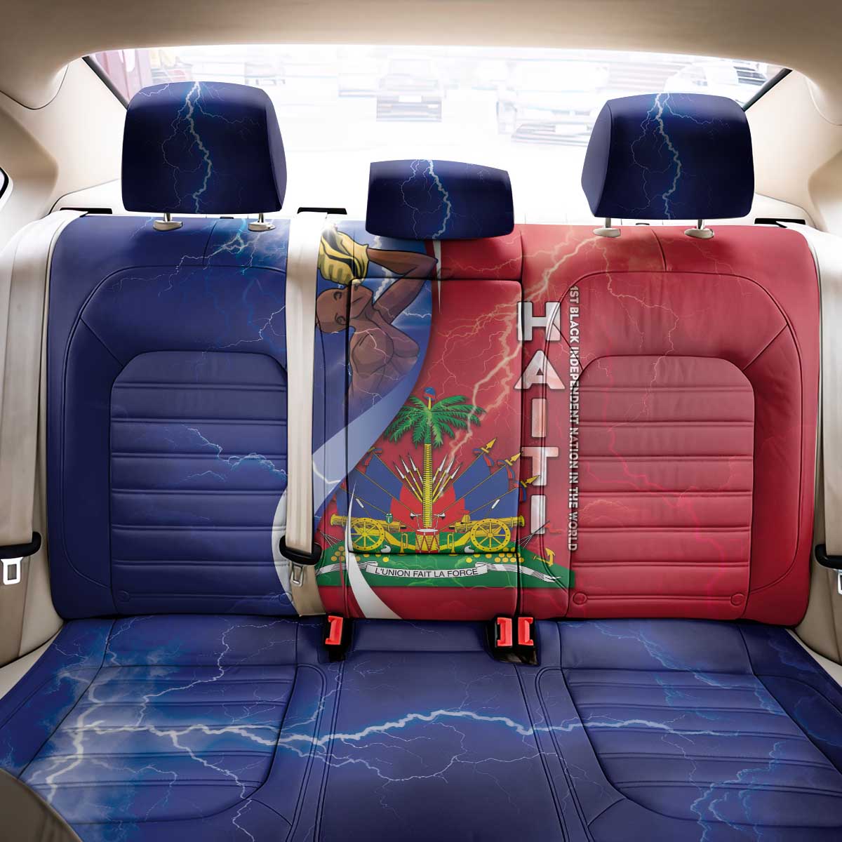Haiti Independence Day Back Car Seat Cover The First Black Independent Nation - African Pride