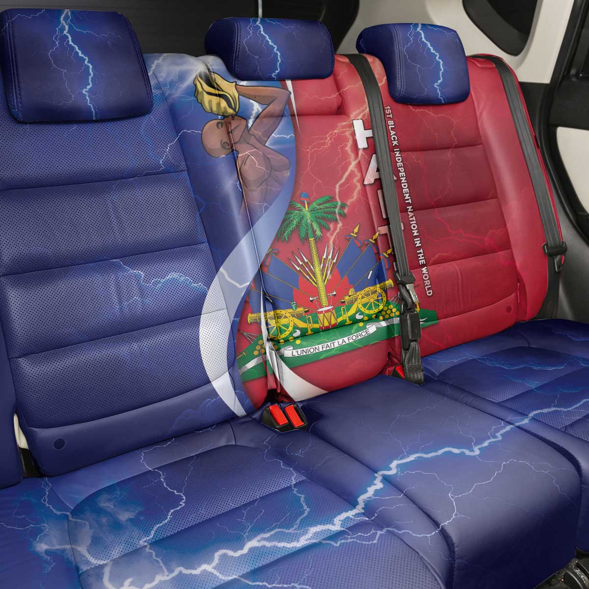Haiti Independence Day Back Car Seat Cover The First Black Independent Nation - African Pride