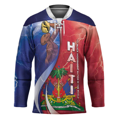 Haiti Independence Day Hockey Jersey The First Black Independent Nation