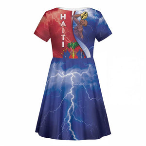 Haiti Independence Day Kid Short Sleeve Dress The First Black Independent Nation - African Pride