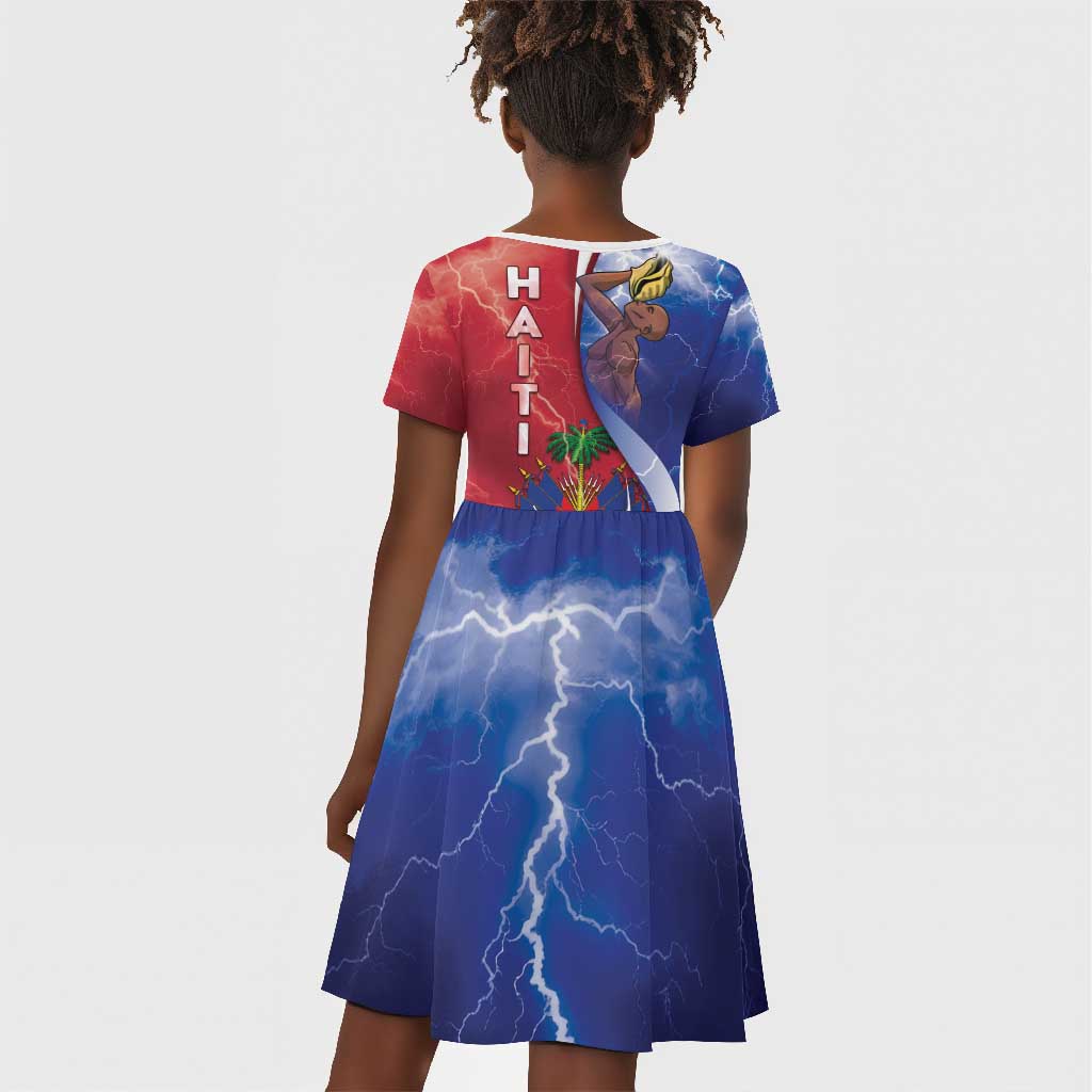 Haiti Independence Day Kid Short Sleeve Dress The First Black Independent Nation - African Pride