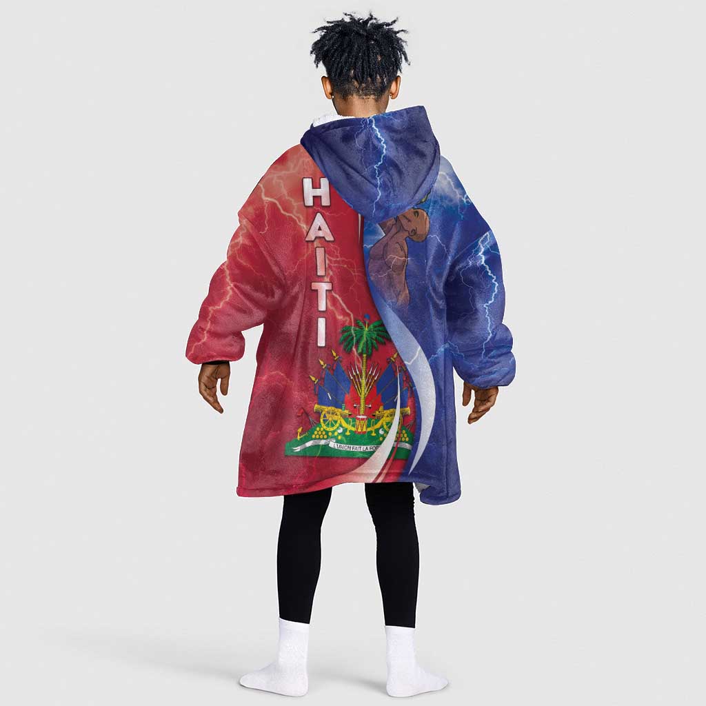 Haiti Independence Day Kid Wearable Blanket Hoodie The First Black Independent Nation - African Pride