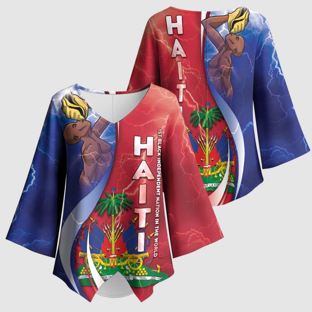 Haiti Independence Day Kimono Sleeve Blouse The First Black Independent Nation