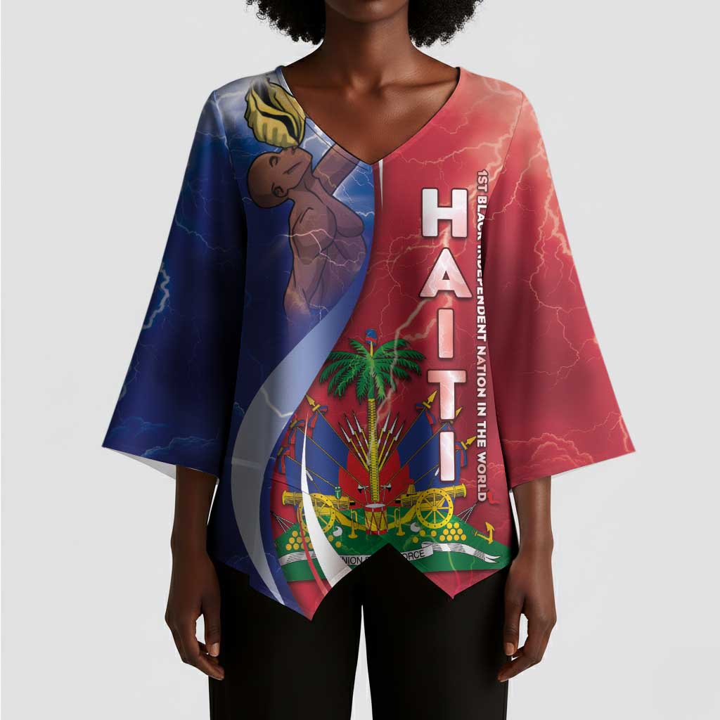 Haiti Independence Day Kimono Sleeve Blouse The First Black Independent Nation