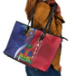 Haiti Independence Day Leather Tote Bag The First Black Independent Nation - African Pride