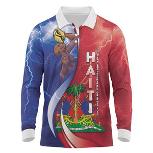 Haiti Independence Day Long Sleeve Polo Shirt The First Black Independent Nation - African Pride