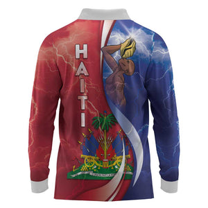 Haiti Independence Day Long Sleeve Polo Shirt The First Black Independent Nation - African Pride