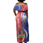 Haiti Independence Day Off Shoulder Maxi Dress The First Black Independent Nation - African Pride