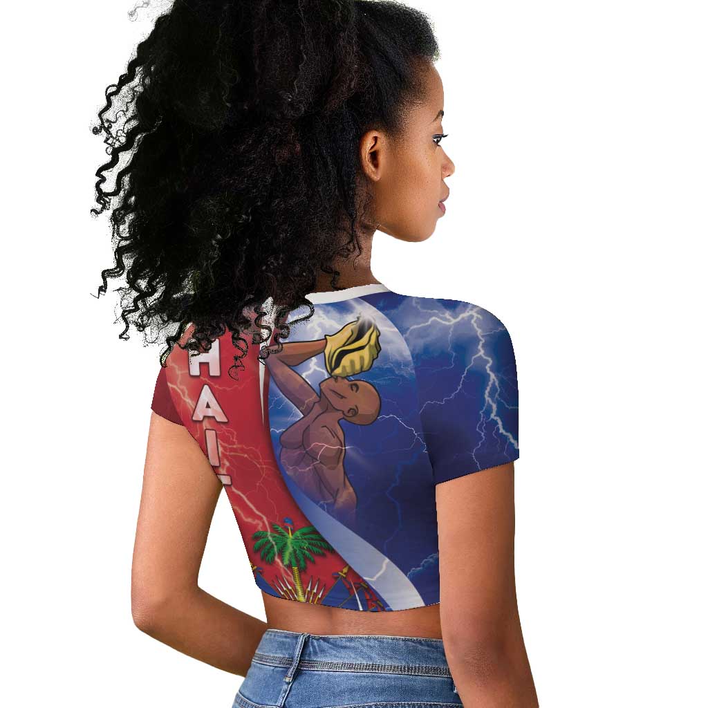 Haiti Independence Day Raglan Cropped T shirt The First Black Independent Nation - African Pride