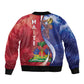 Haiti Independence Day Sleeve Zip Bomber Jacket The First Black Independent Nation - African Pride