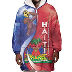 Haiti Independence Day Wearable Blanket Hoodie The First Black Independent Nation - African Pride
