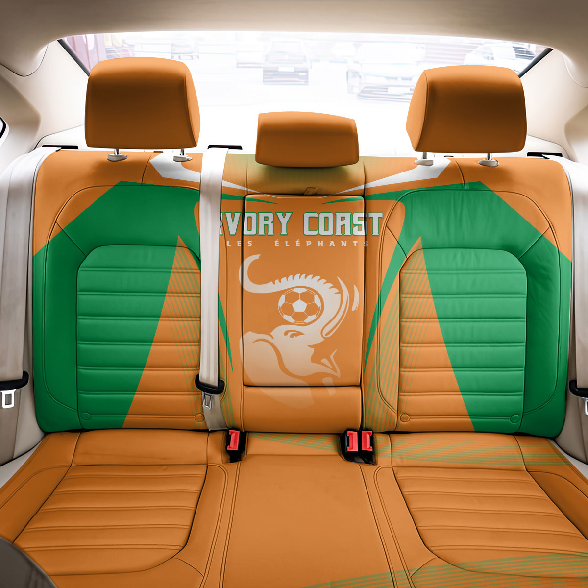 Ivory Coast Football 2026 Back Car Seat Cover Go Les Elephants
