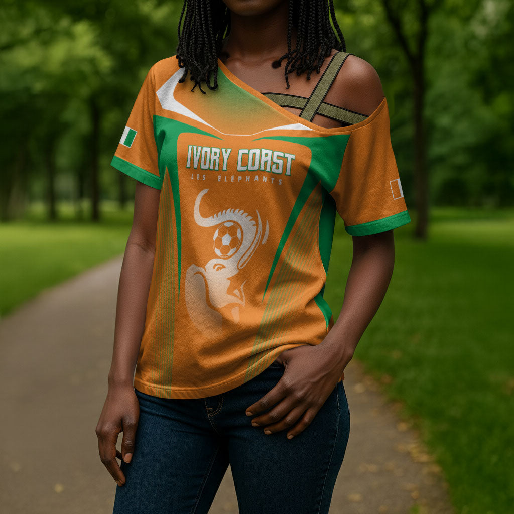 Custom Ivory Coast Football 2026 Cross Shoulder Shirt Go Les Elephants