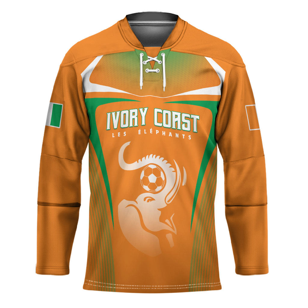 Custom Ivory Coast Football 2026 Hockey Jersey Go Les Elephants